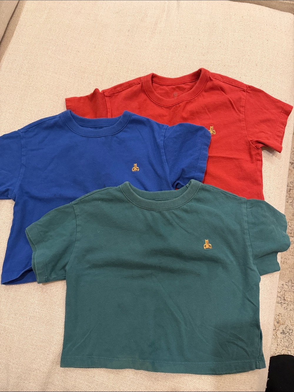 Lot of 3 baby gap oversized short sleeve shirts 2T